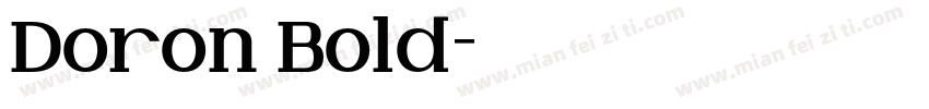 Doron Bold字体转换